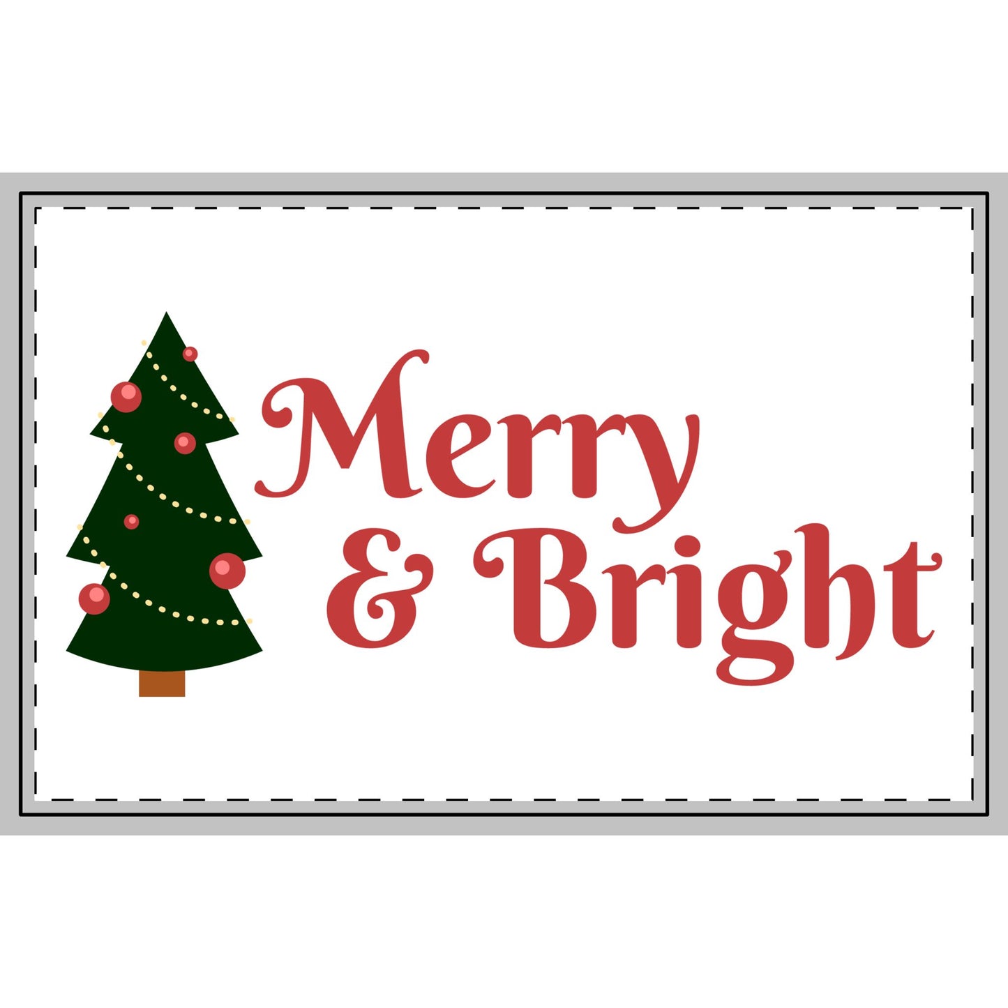 Holiday Christmas Rug, Merry & Bright Festive Floor Mat
