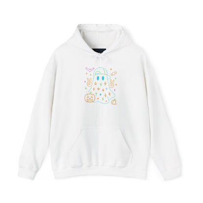Cute Ghosts Unisex Hooded Sweatshirt | Perfect for Halloween, Cozy Fall Days, Casual Wear, Ghost Lover Gifts, Spooky Season Apparel