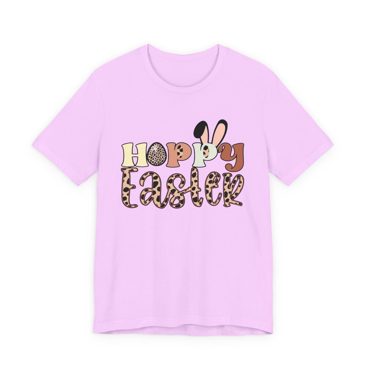Happy Easter Leopard Print Tee — Cute Bunny Egg Holiday T-Shirt