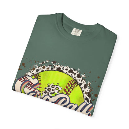 Softball Vintage Graphic T-Shirt — Neon Softball Logo Tee