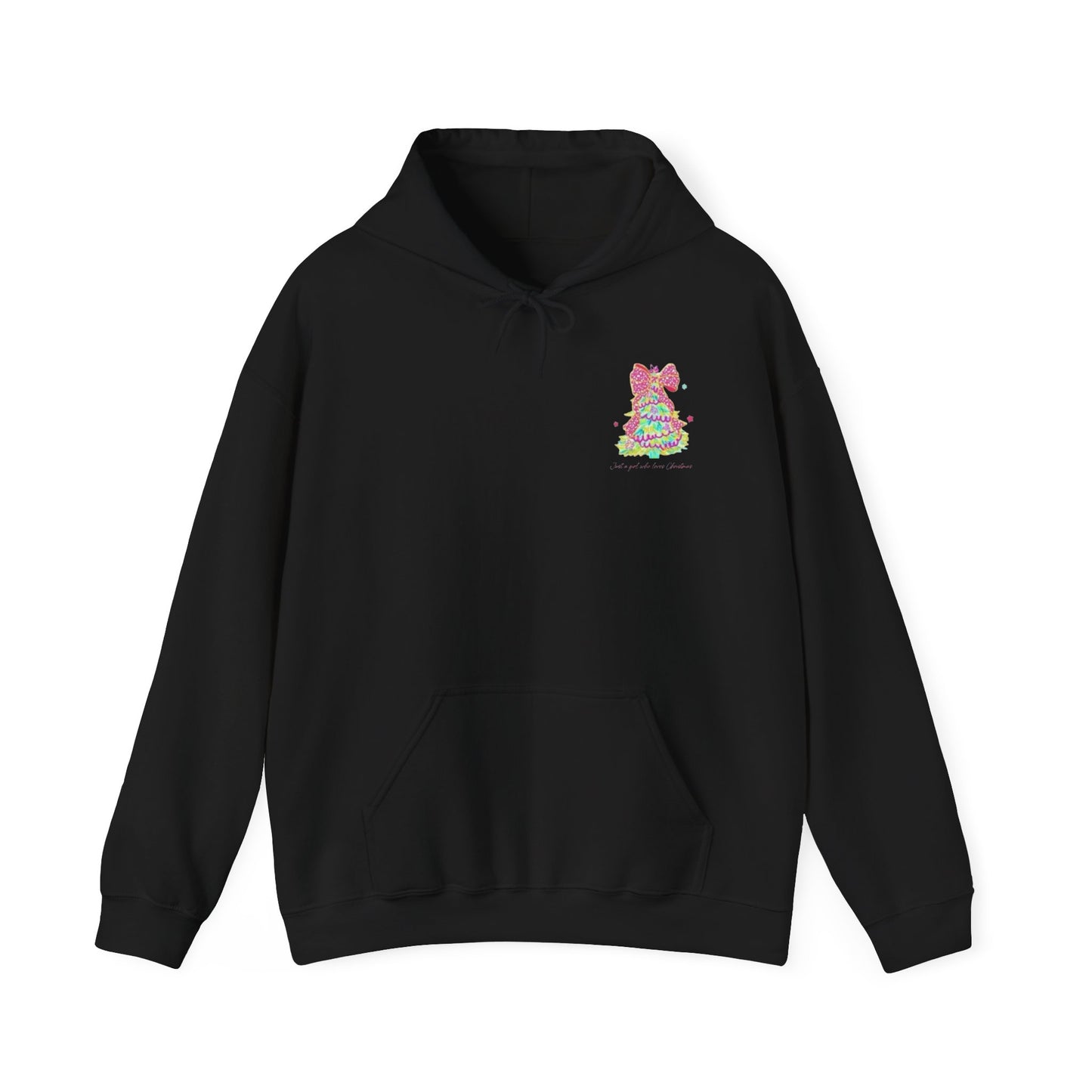 Just a Girl Who Loves Christmas- Whimsical Hooded Sweatshirt