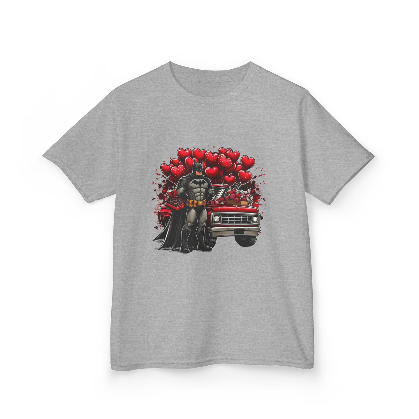 Kids Vader Valentine T‑Shirt — Darth Vader with Hearts and Vintage Car