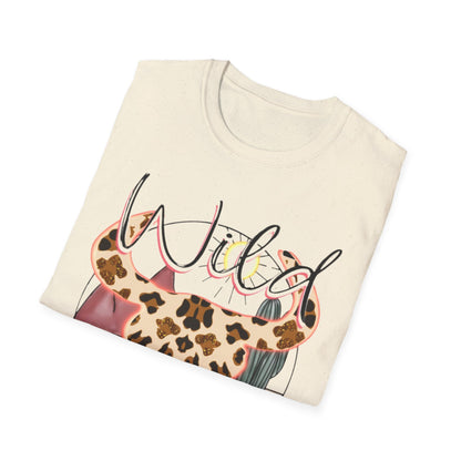 Desert Leopard Cow Skull T-Shirt — Southwestern Sun-Soaked Graphic Tee