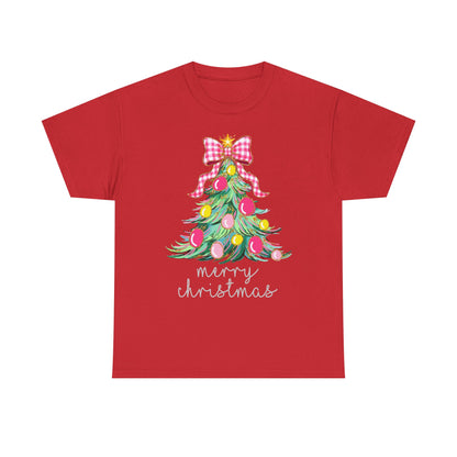 Merry Christmas Tree Unisex Heavy Cotton Tee