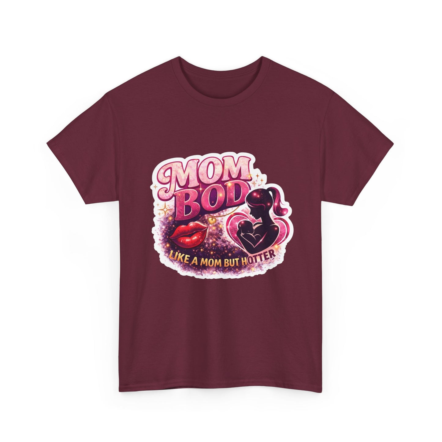 Mom Bod Graphic Tee — "Mom Bod Like A Mom But Hotter" Cute Retro Mother's Day Shirt