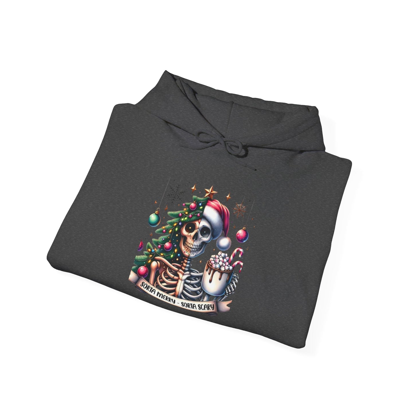Sorta scary,  sorta merry. Unisex Heavy Blend™ Hooded Sweatshirt