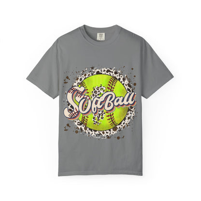 Softball Vintage Graphic T-Shirt — Neon Softball Logo Tee