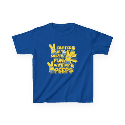 Kids Tee — "Easter Is More Fun With My Peeps" Cute Bunny & Chick Design
