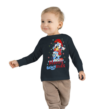 Toddler Tee — Merry Bugmas Penguin Christmas Long Sleeve