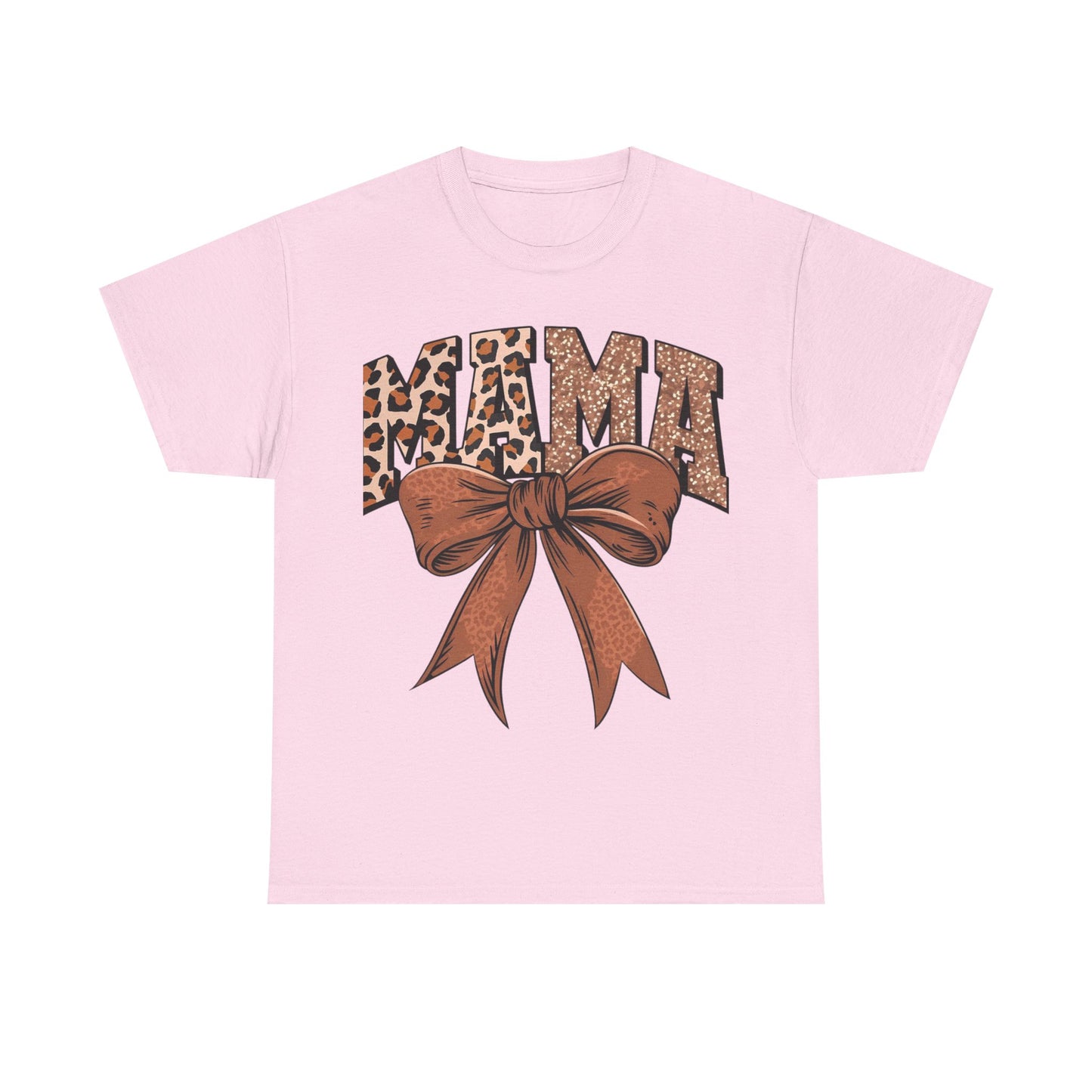 Leopard Mama & Bow- Unisex Heavy Cotton Tee