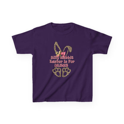 Kids Tee — Leopard Bunny Ears & 'This Little Bunny Is For Jesus' Easter Shirt