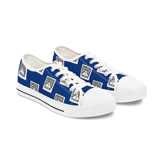 Blue Wallen-  Women's Low Top Sneakers