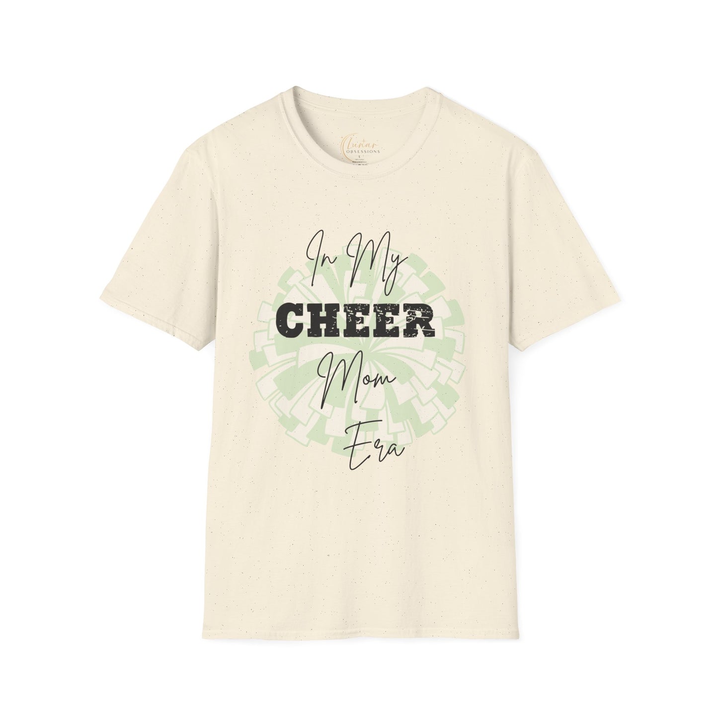 Cheer Mom T‑Shirt — "In My Cheer Mom Era" Graphic Tee | Soft White Cheerleading Gift