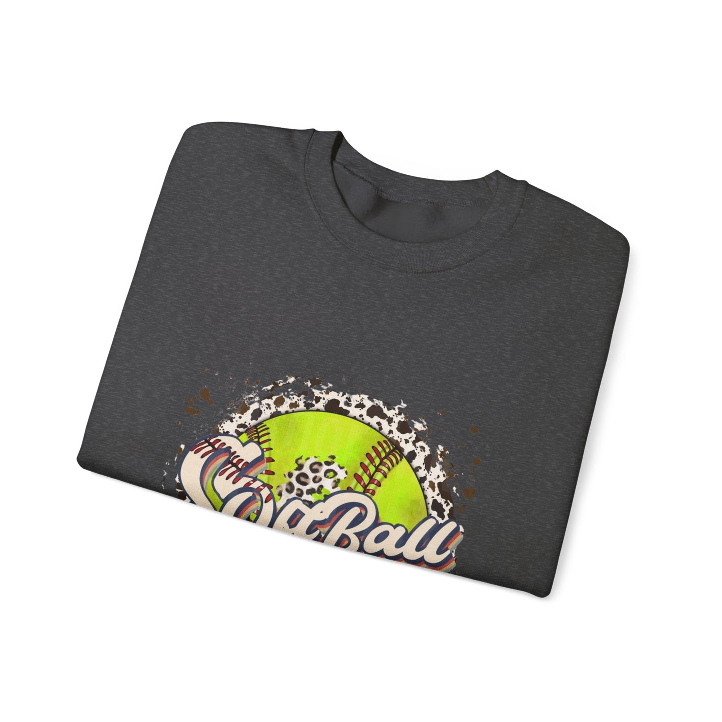 Softball Graphic Crewneck Sweatshirt – Neon Softball Design