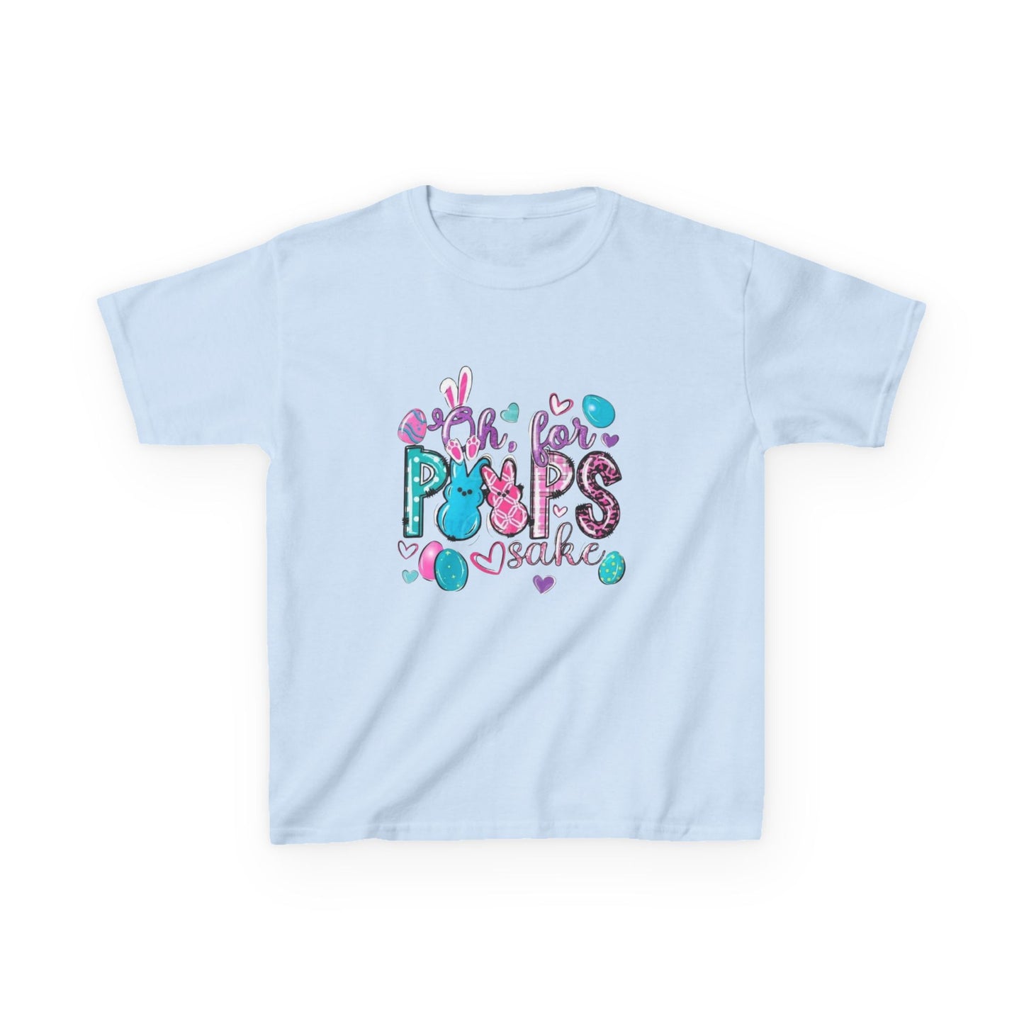Kids Tee — "Pops" Cute Colorful Bunny Hearts Design (Children’s Graphic T-Shirt)