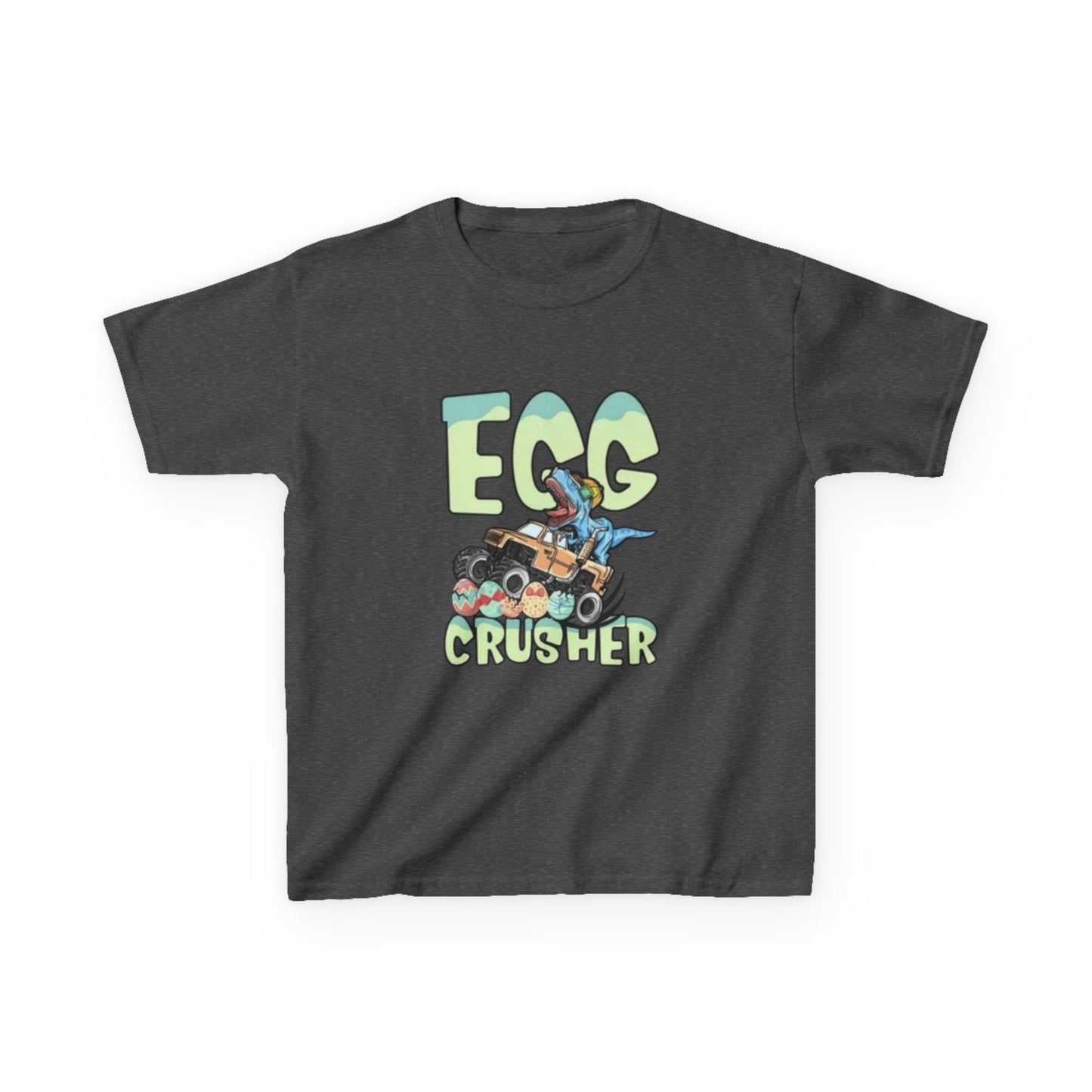 Kids T‑Shirt — 'Egg Crusher' Cartoon Truck Easter Tee
