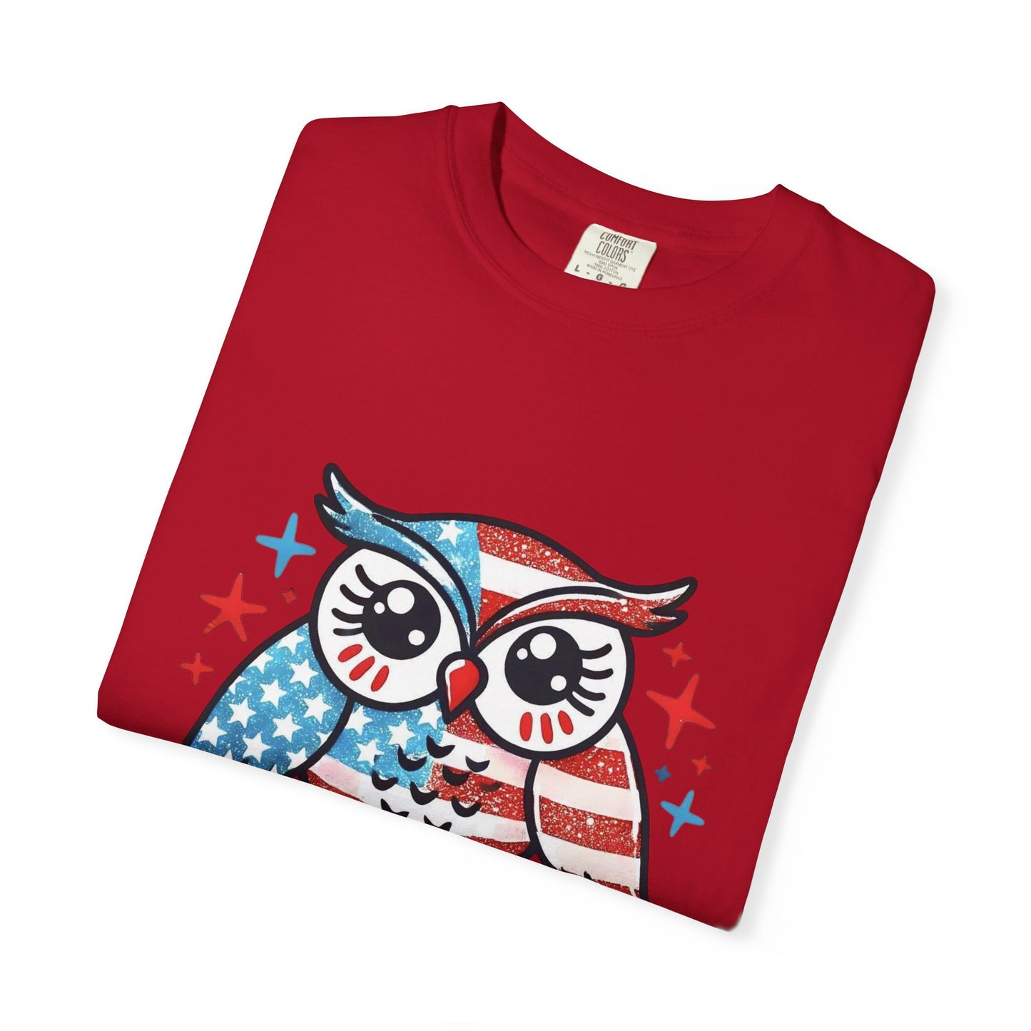 Patriotic 'Hoot for Freedom' Owl T-Shirt