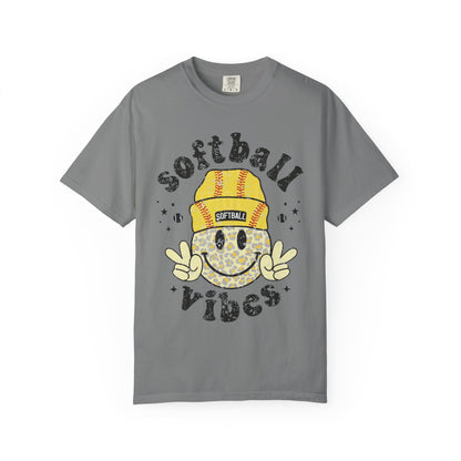 Softball Vibes Smiley T-Shirt