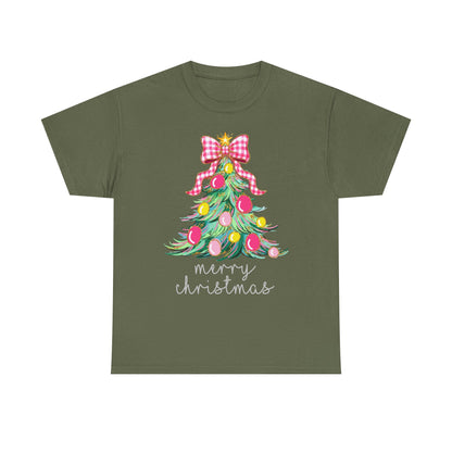 Merry Christmas Tree Unisex Heavy Cotton Tee