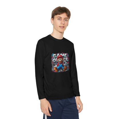 "Game Over" Graphic Youth Long Sleeve Gamer Character Tee