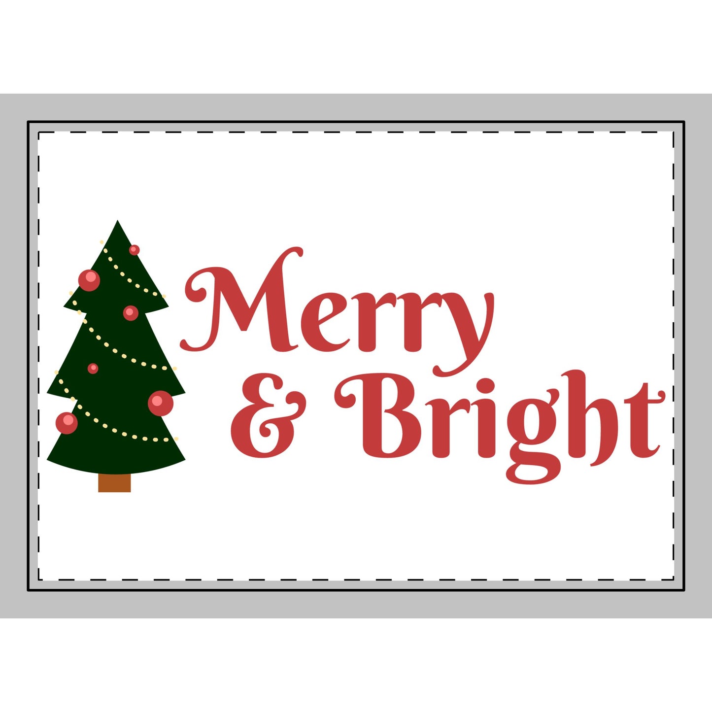 Holiday Christmas Rug, Merry & Bright Festive Floor Mat