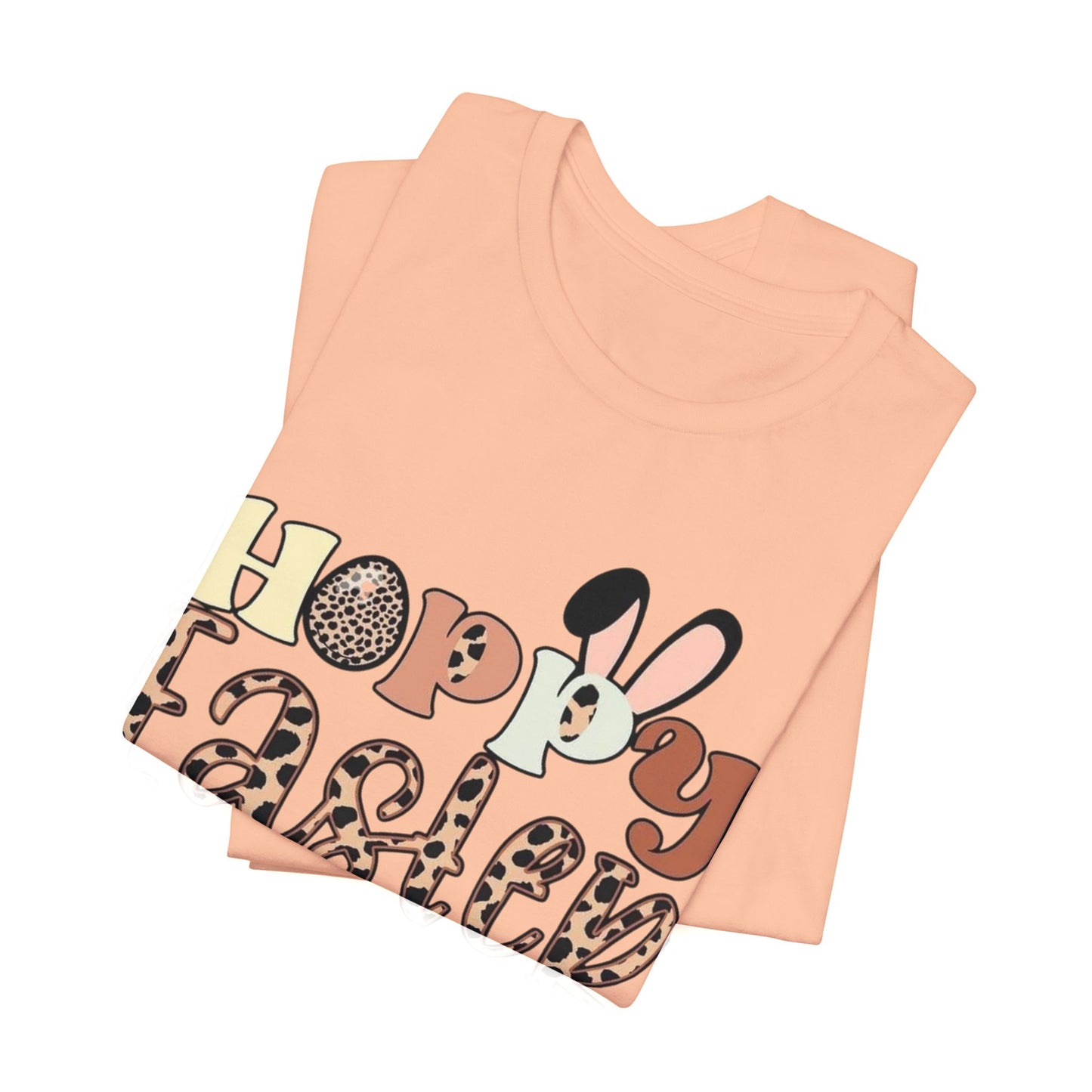 Happy Easter Leopard Print Tee — Cute Bunny Egg Holiday T-Shirt