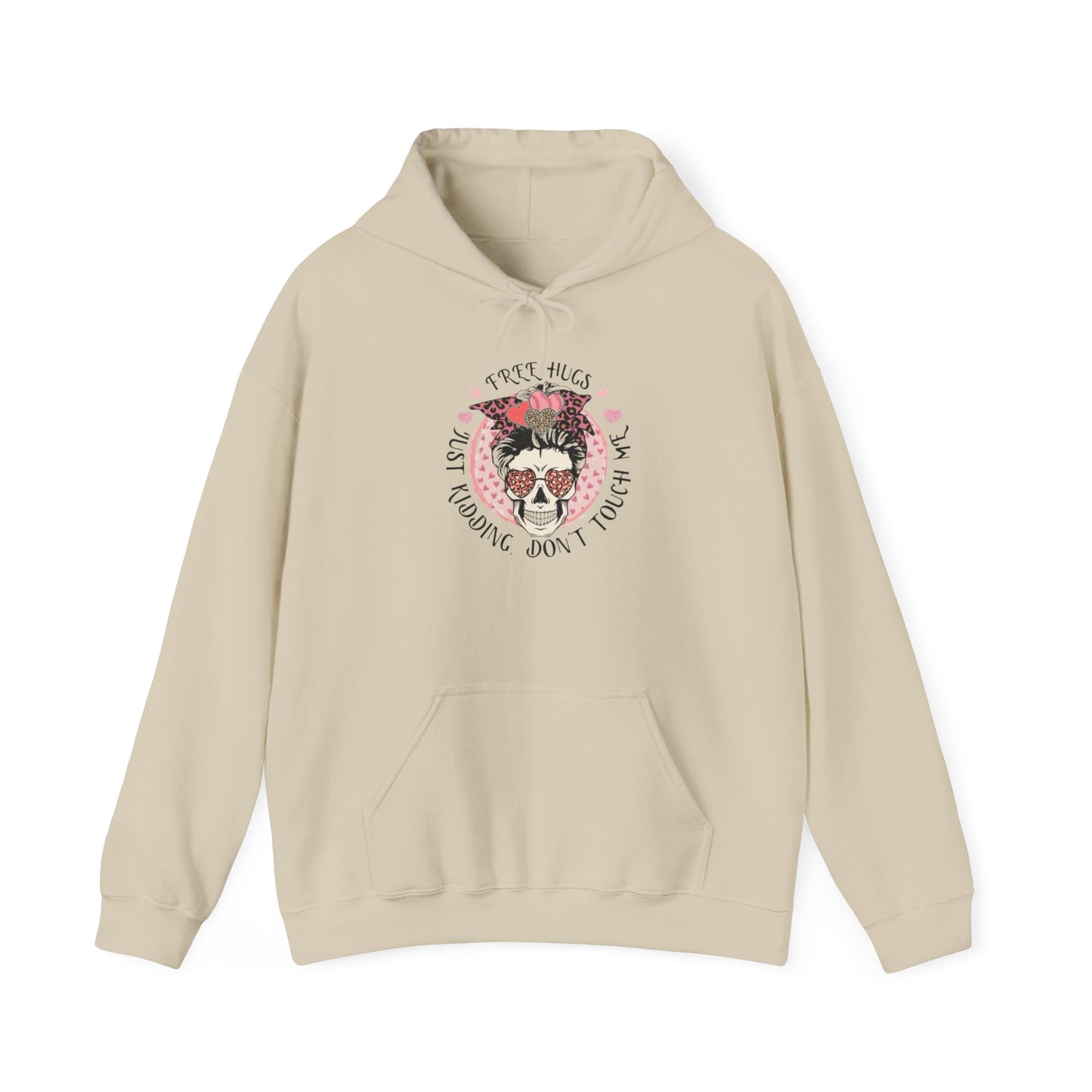 Hoodie — 'I Need Hugs, Just Kidding Don't Touch' Vintage Sloth Graphic Hoodie