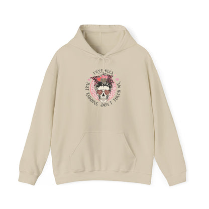 Hoodie — 'I Need Hugs, Just Kidding Don't Touch' Vintage Sloth Graphic Hoodie