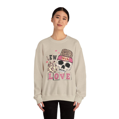 Skull & Flowers 'Ew Love' Crewneck Sweatshirt