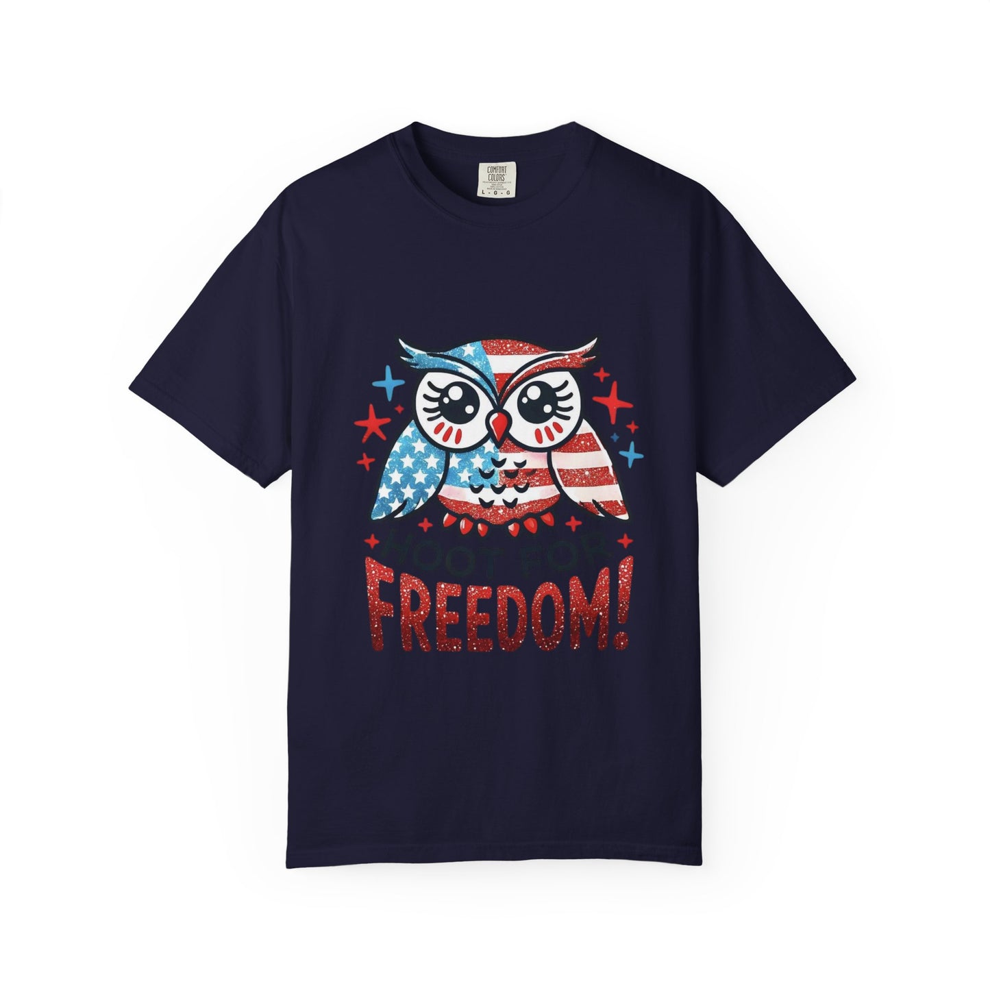 Patriotic 'Hoot for Freedom' Owl T-Shirt