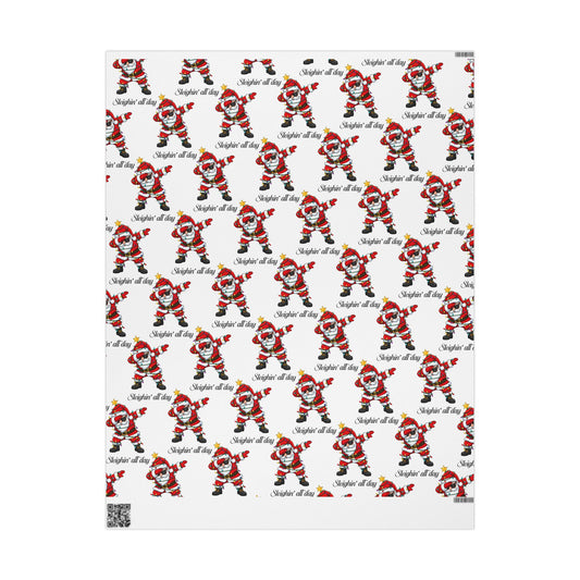 Sleighin' Santa- Wrapping Paper – Festive Holiday Gift Wrap