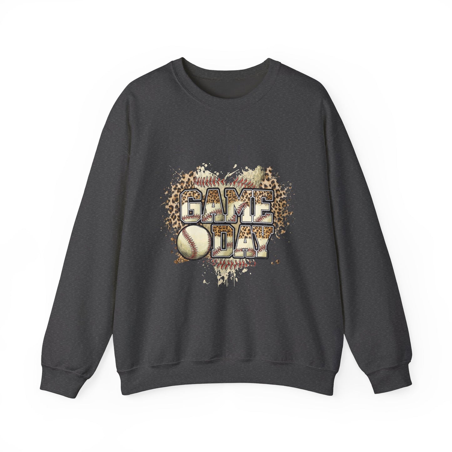Softball 'Game Day' Crewneck Sweatshirt — Distressed Baseball Design