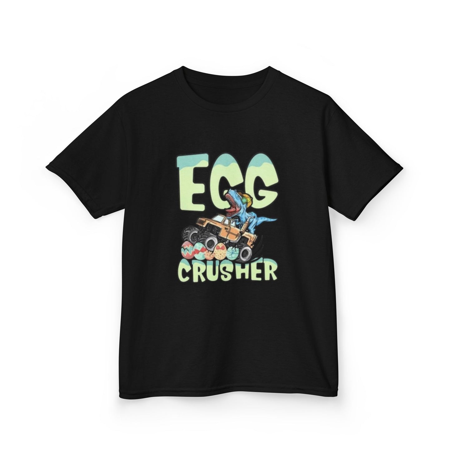 Kids T‑Shirt — 'Egg Crusher' Cartoon Truck Easter Tee