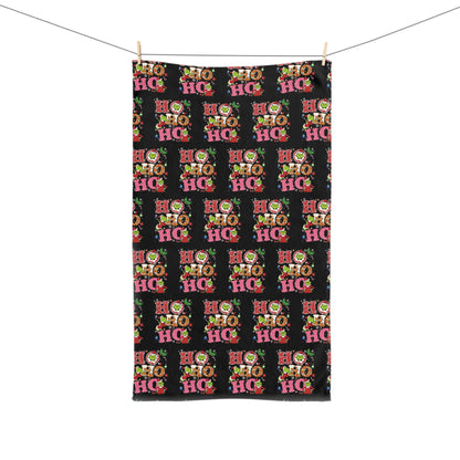 Black- Grinch HoHoHo- Vibrant Hand Towel