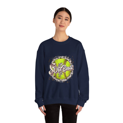 Softball Graphic Crewneck Sweatshirt – Neon Softball Design