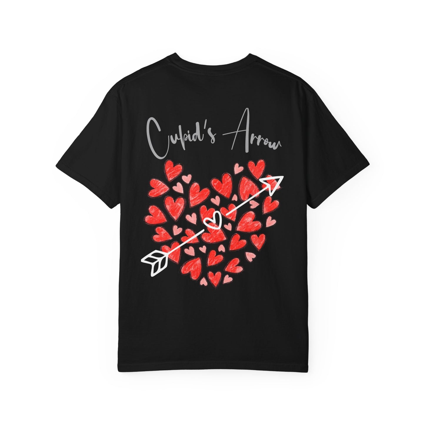 Cupid's Arrow- Sketched Unisex Garment-Dyed T-shirt