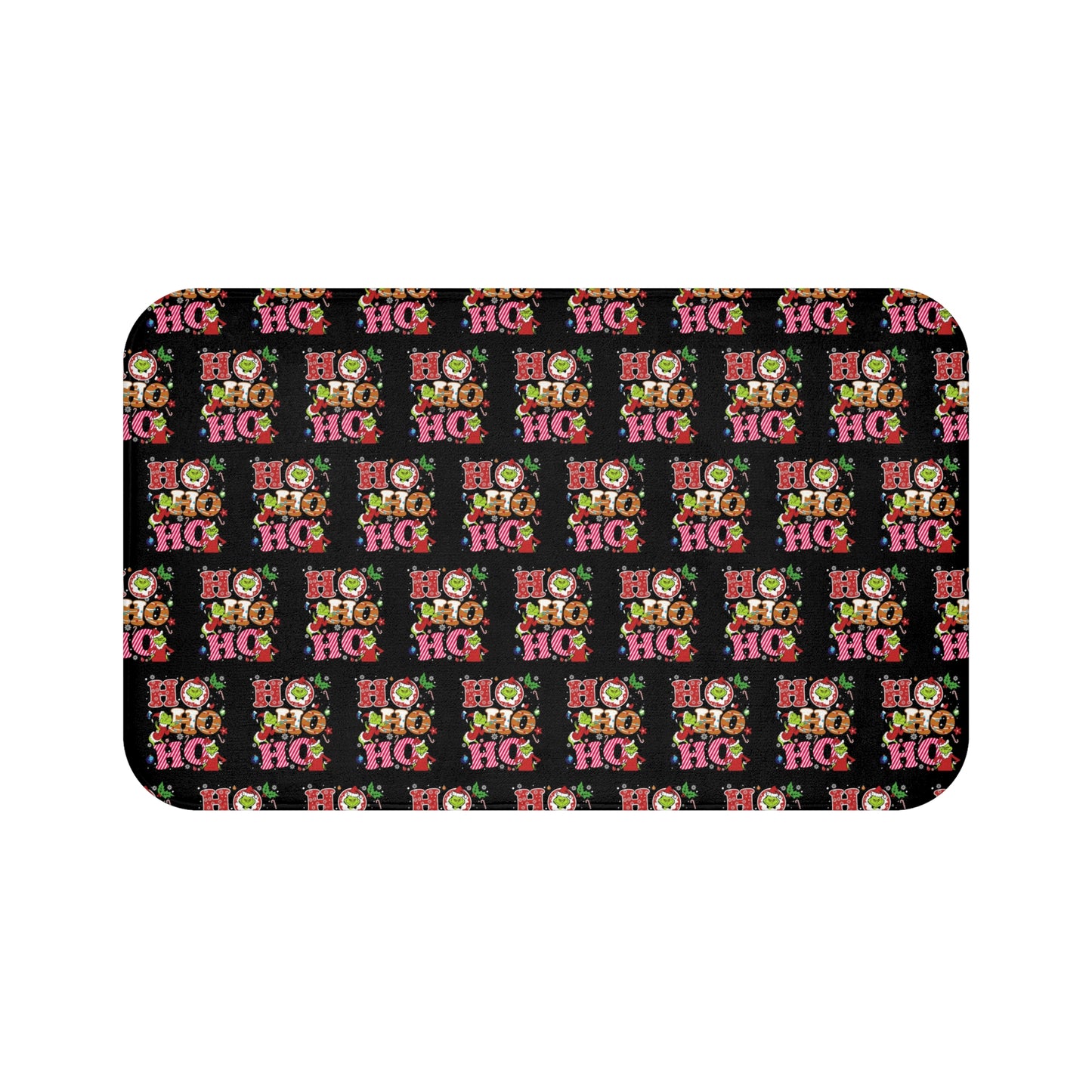 Grinch- HoHoHo- Christmas Bath Mat with 'Ho Ho Ho' Design