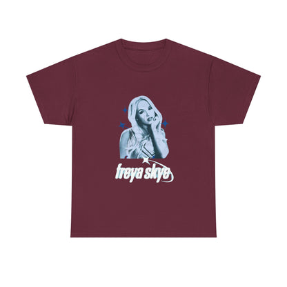 Freya Skye Graphic Tee — Retro Pop Star Portrait Shirt