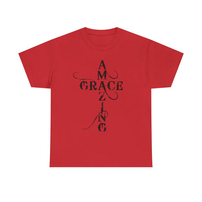 T‑Shirt — “Amazing Grace” Cross Design / “How Sweet the Sound?” Inspirational Gospel Tee