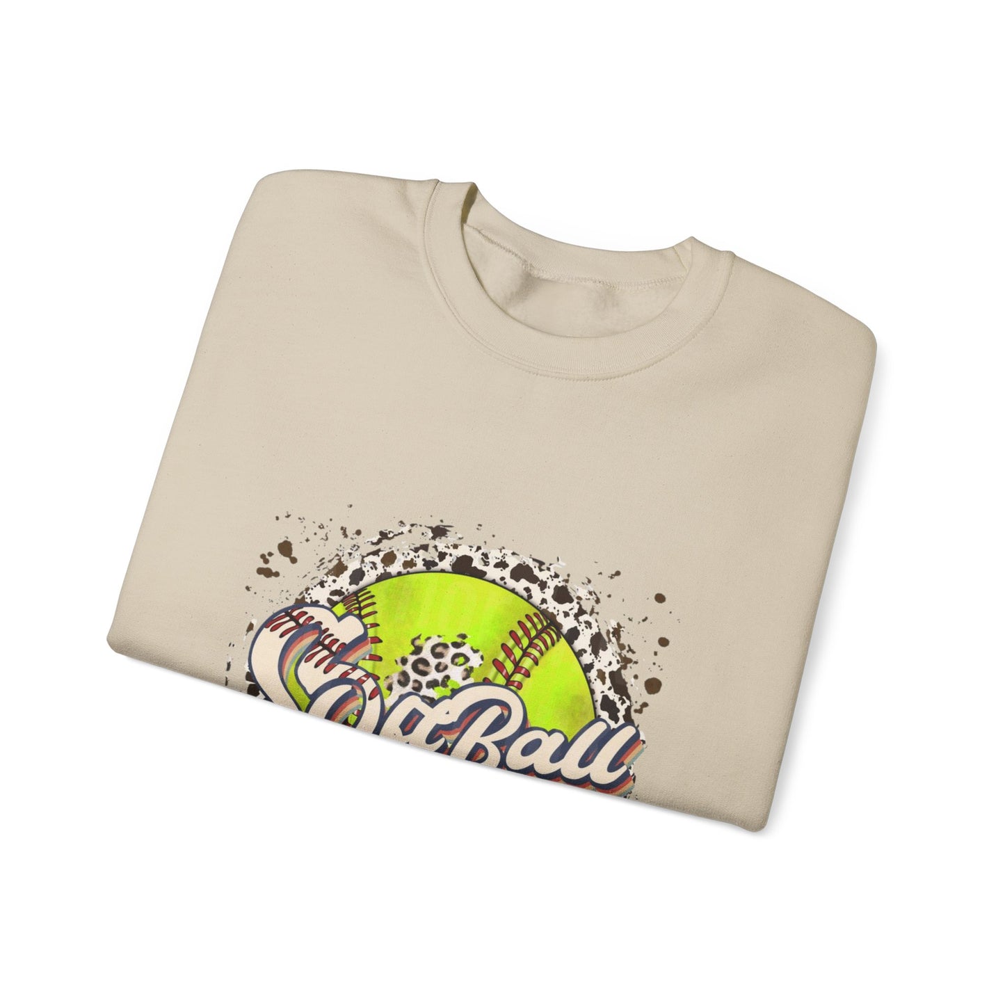 Softball Graphic Crewneck Sweatshirt – Neon Softball Design