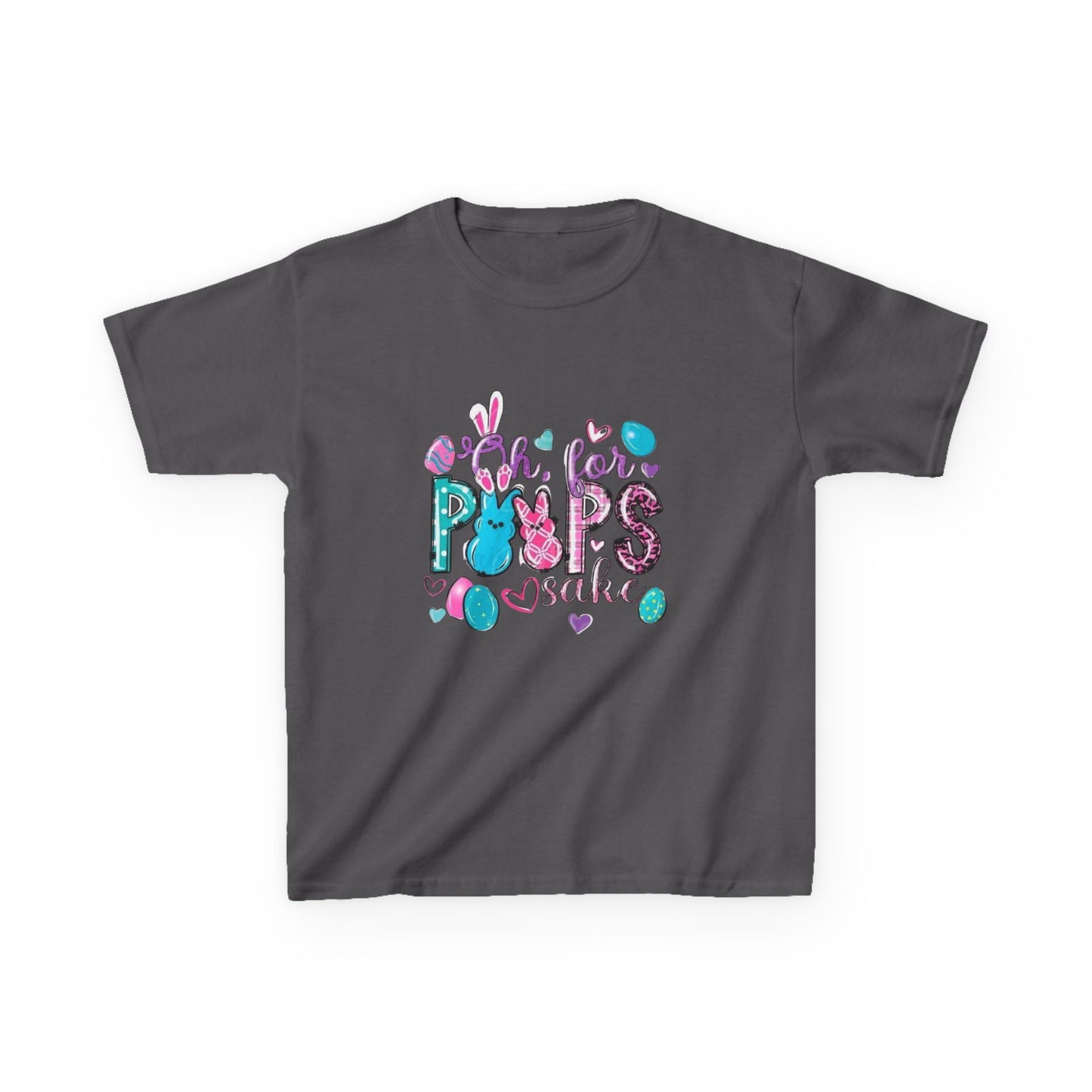 Kids Tee — "Pops" Cute Colorful Bunny Hearts Design (Children’s Graphic T-Shirt)
