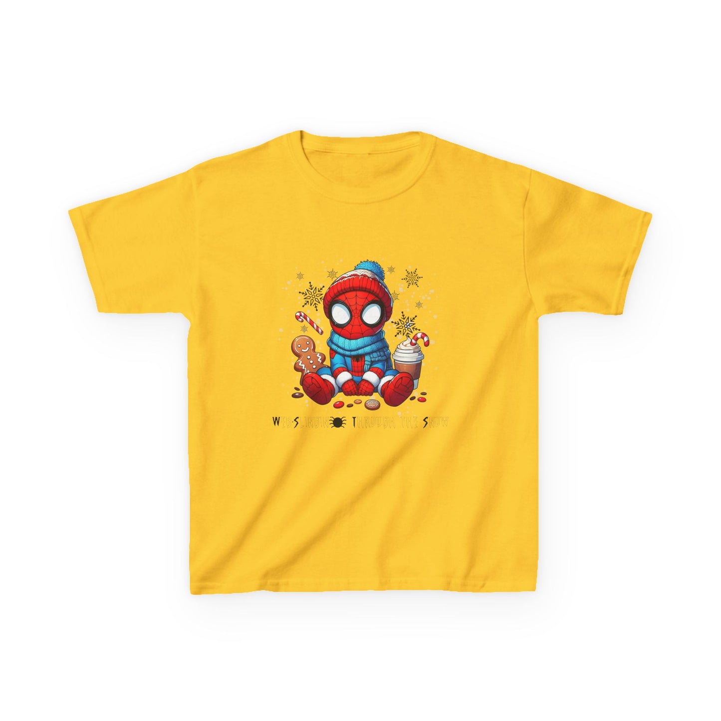 Kids Tee — Cozy Winter Superhero with Cookies & Hot Cocoa