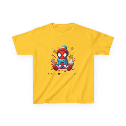Kids Tee — Cozy Winter Superhero with Cookies & Hot Cocoa