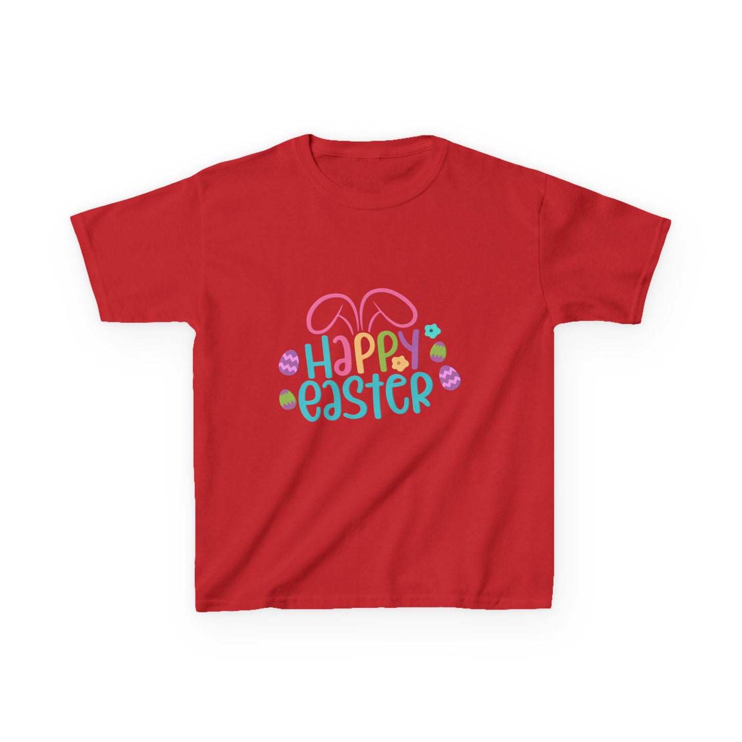 Happy Easter Kids Tee — Bunny Ears & Easter Eggs Holiday Shirt