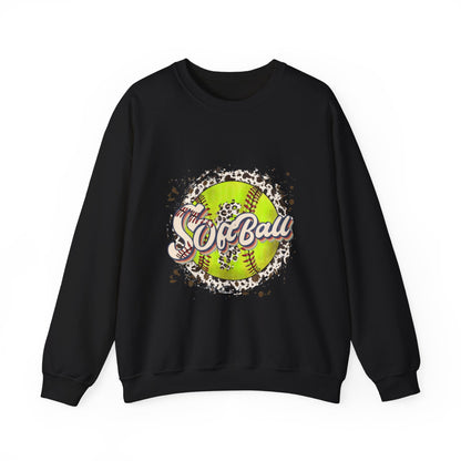 Softball Graphic Crewneck Sweatshirt – Neon Softball Design
