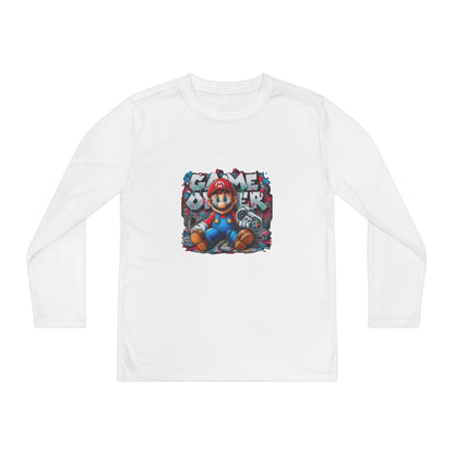 "Game Over" Graphic Youth Long Sleeve Gamer Character Tee