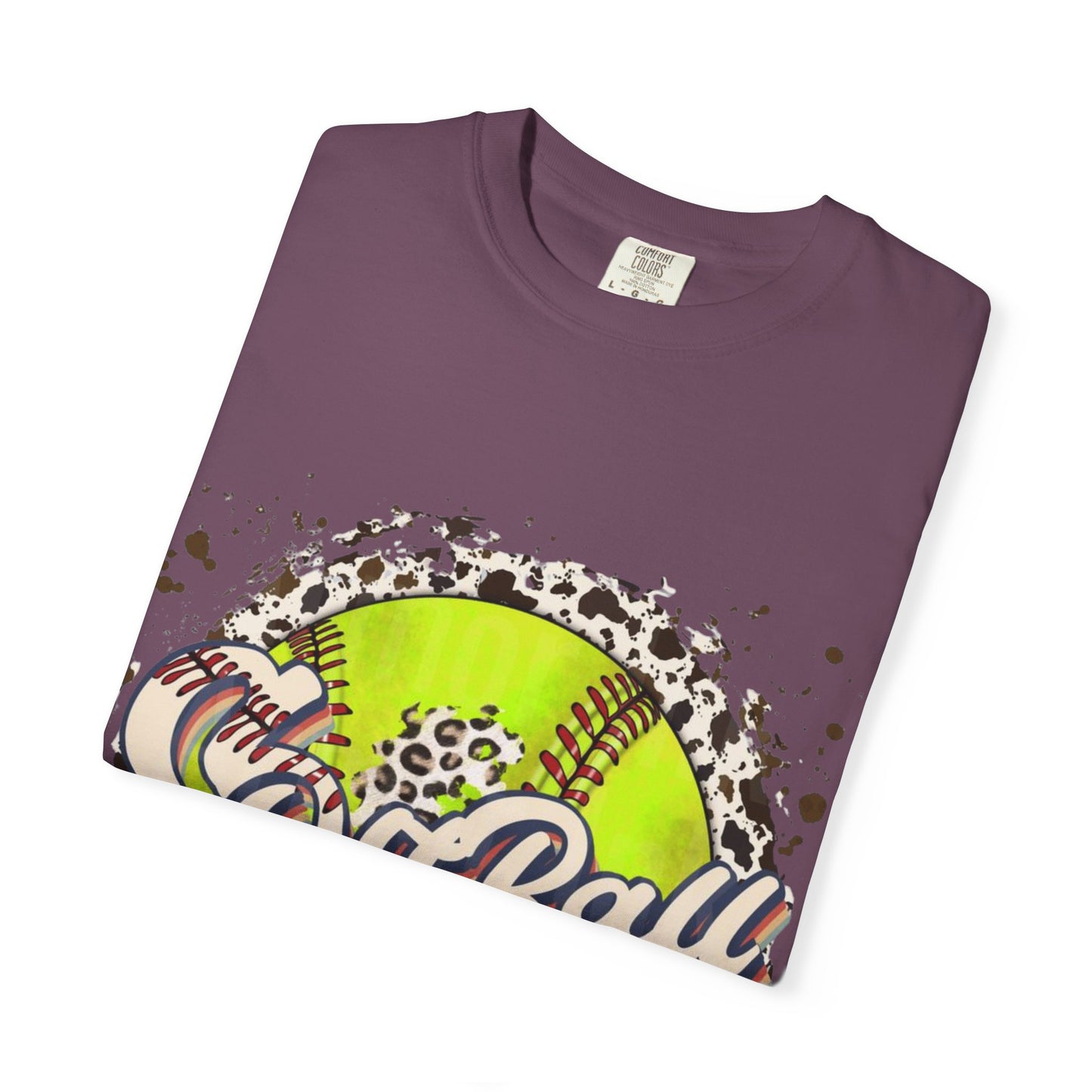 Softball Vintage Graphic T-Shirt — Neon Softball Logo Tee