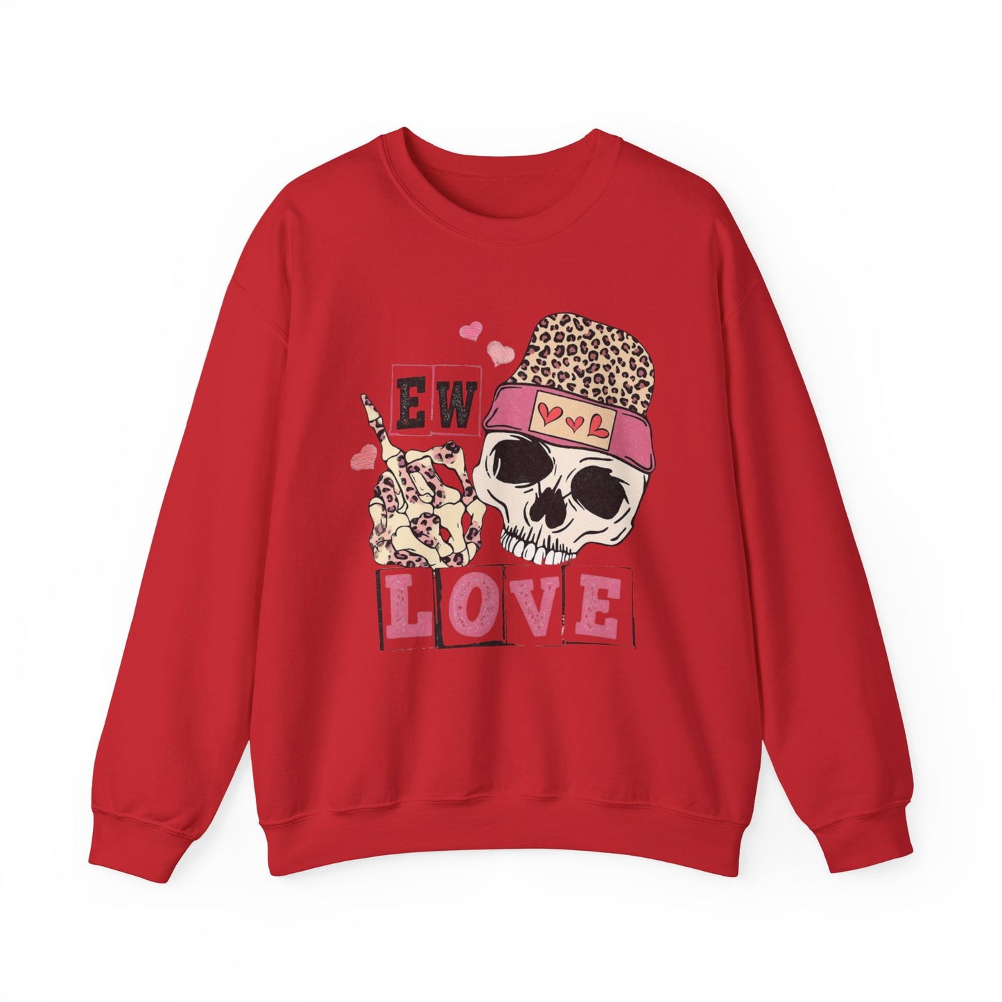 Skull & Flowers 'Ew Love' Crewneck Sweatshirt
