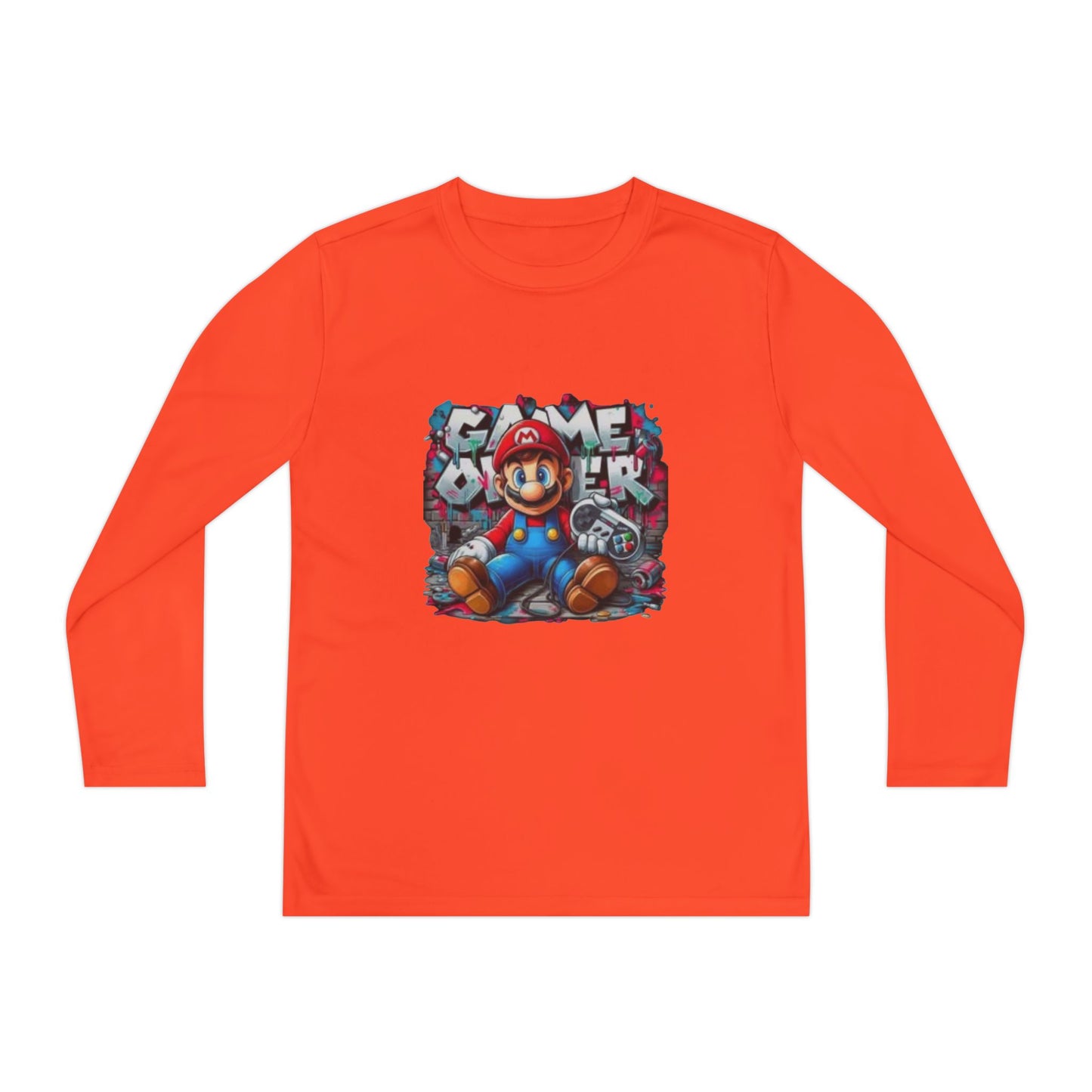 "Game Over" Graphic Youth Long Sleeve Gamer Character Tee