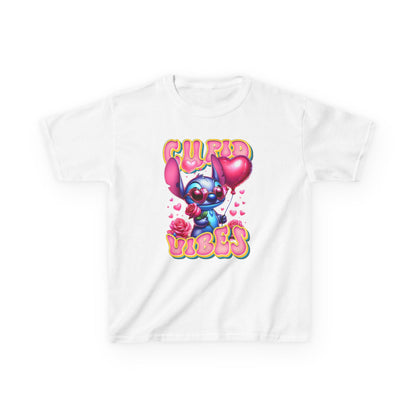 Kids Tee — 'Cupid Vibes' Cute Cartoon Cupid Character Valentine Shirt